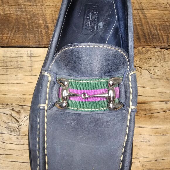 Handsewn Company Men\'s Blue Leather Horse bit Driving Loafer Size 8 1/2 M main image 6